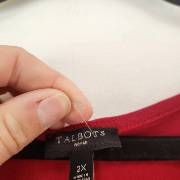 NWOT Talbots Burgundy Red Maxi Formal Dress Full Length Holiday Christmas 2X - Picture 4 of 5